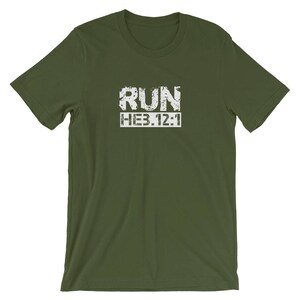 Camisa de 1/cristiana Hebreos 12 para hombres y cristiana gráfico regalo de T-Shirt/cristiano/Bautismo regalo/Biblia verso t camisas de fe camiseta regalo para el corredor imagen 6
