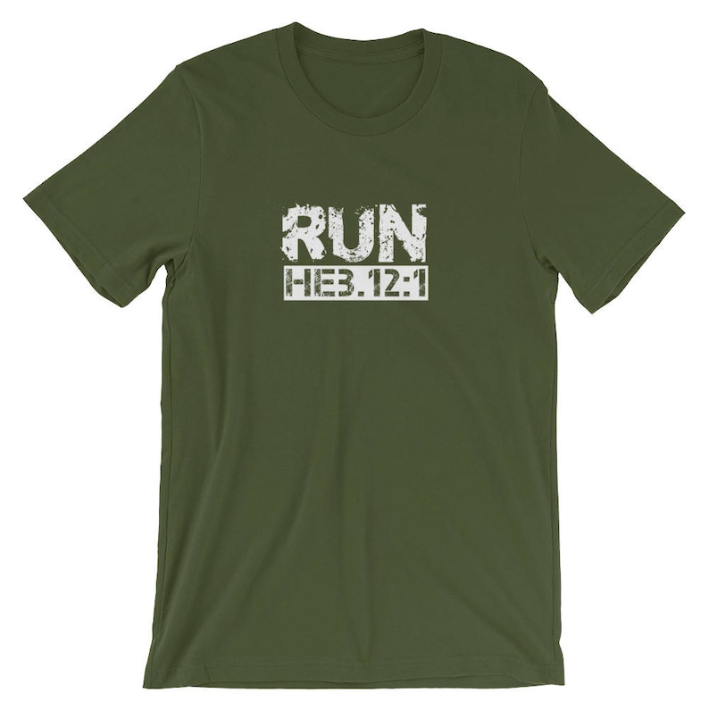 Camisa de 1/cristiana Hebreos 12 para hombres y cristiana gráfico regalo de T-Shirt/cristiano/Bautismo regalo/Biblia verso t camisas de fe camiseta regalo para el corredor imagen 6