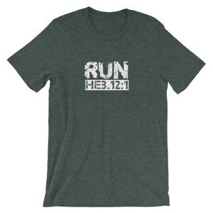 Camisa de 1/cristiana Hebreos 12 para hombres y cristiana gráfico regalo de T-Shirt/cristiano/Bautismo regalo/Biblia verso t camisas de fe camiseta regalo para el corredor imagen 8