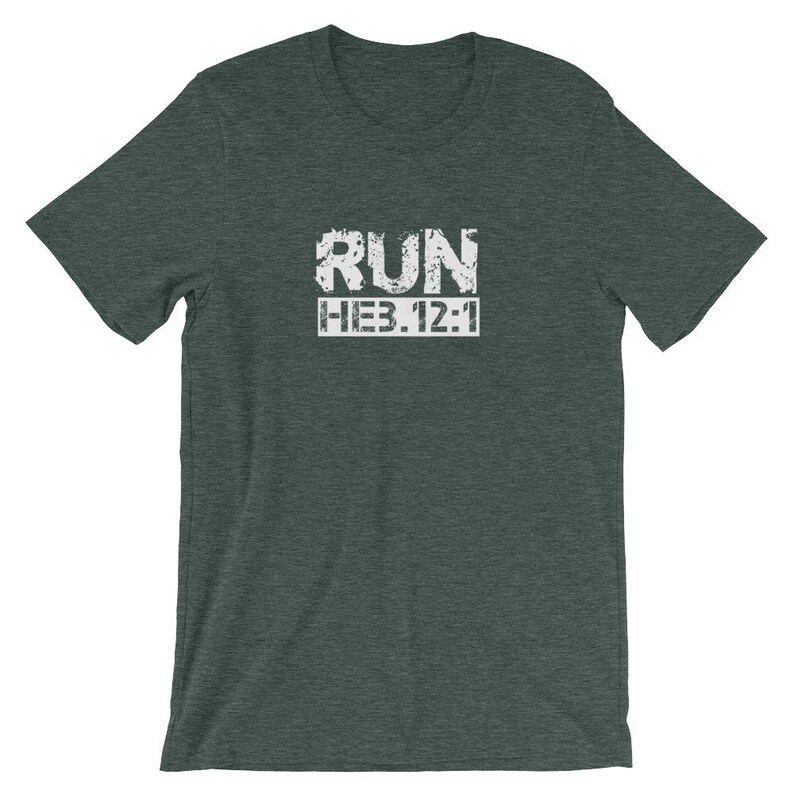 Camisa de 1/cristiana Hebreos 12 para hombres y cristiana gráfico regalo de T-Shirt/cristiano/Bautismo regalo/Biblia verso t camisas de fe camiseta regalo para el corredor imagen 8