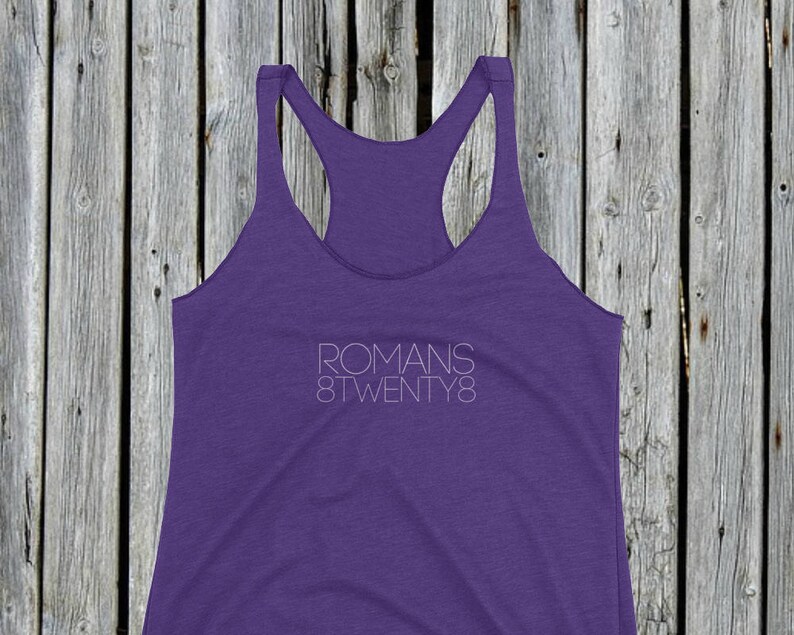 Romans 8 28 Workout Tank for Women Christian Running Tanks - Etsy