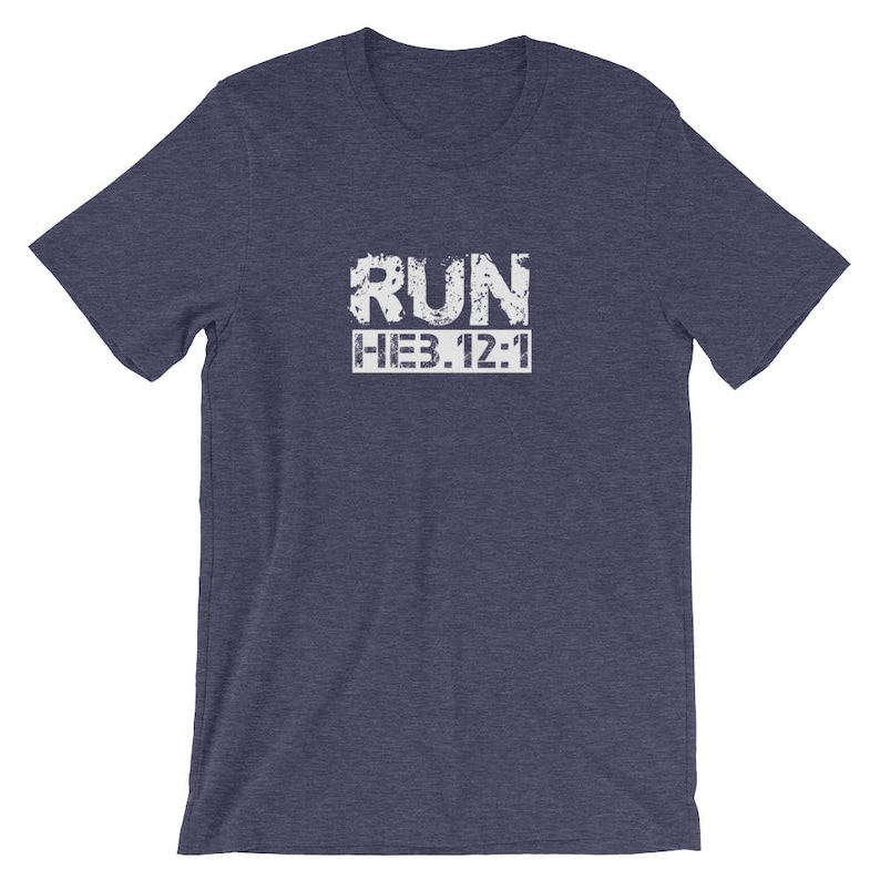Camisa de 1/cristiana Hebreos 12 para hombres y cristiana gráfico regalo de T-Shirt/cristiano/Bautismo regalo/Biblia verso t camisas de fe camiseta regalo para el corredor imagen 7