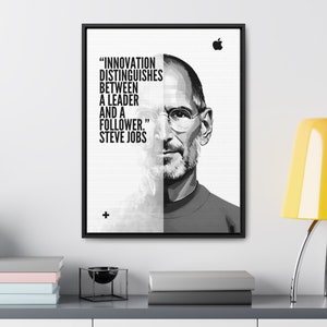 Steve Jobs motiverende citaat Gallery canvas wraps, verticaal frame
