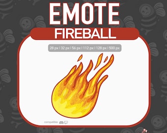 Hand-Drawn Fireball Emote: D&D Streamers (Digital Download)