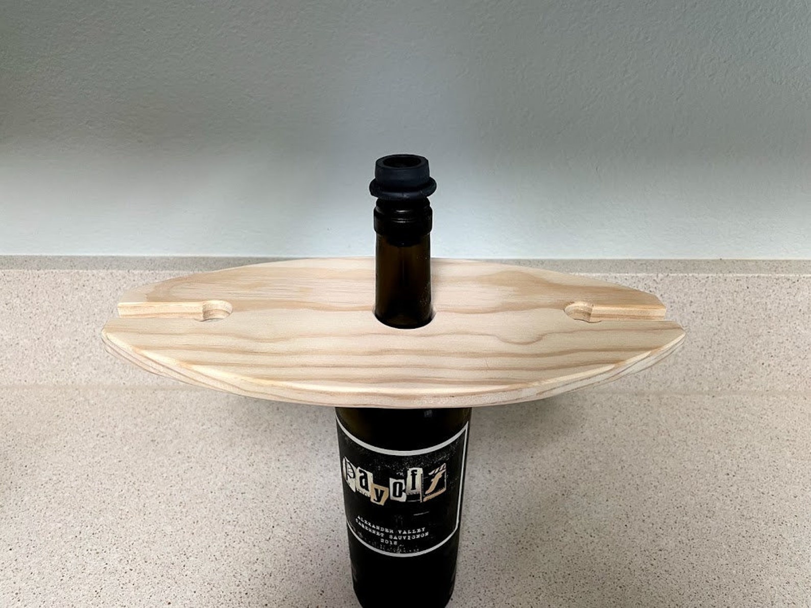 Surfboard Wine Bottle/glass Holdercaddy Etsy