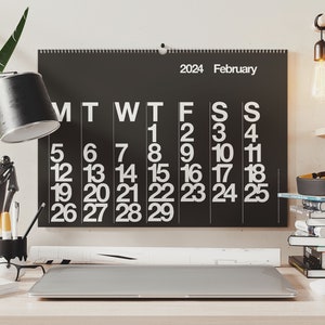 Minimalistisch design wandkalender