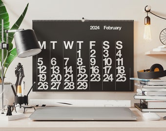 Minimalistisch design wandkalender