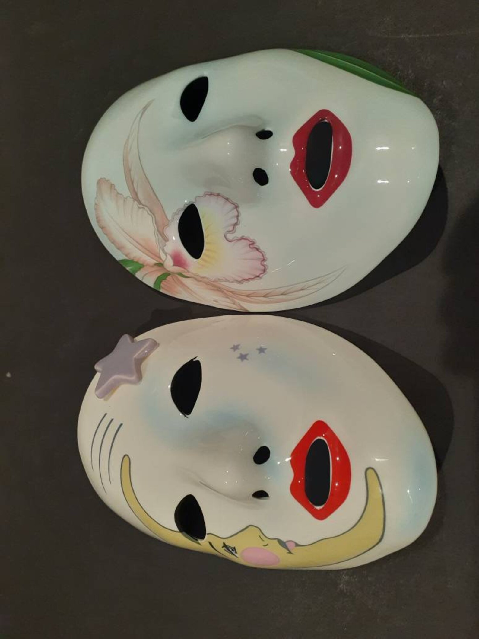 Porcelain masks by Vandor 1983 made in Japan by designer Etsy