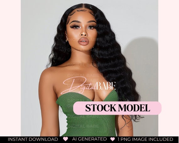African American Glam Stock Photos for Hair and Beauty Brands, Stock Photo images, Melanin photoshoot, ai generated model stock photos