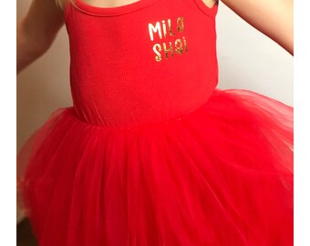 Personalized Red Tutu Dress, Personalized Kids, Personalized Toddler, Tutu, Tutu Dress, Tulle Dress, Toddler Tutu, Kids Tutu Dress