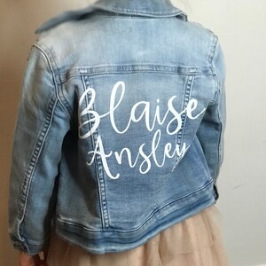 Personalized Custom Infant, Toddler, Kids Jean Jackets, Custom Denim Jacket