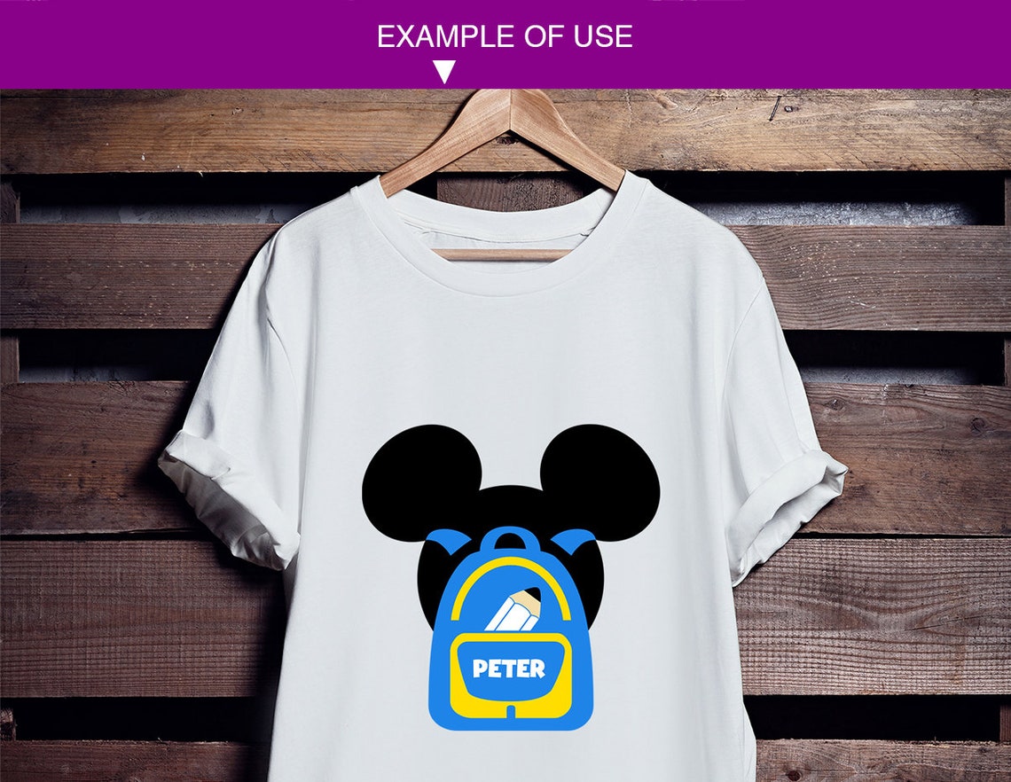 Minnie SVG School Bag Mickey School Bag SVG Disney backpack  Etsy