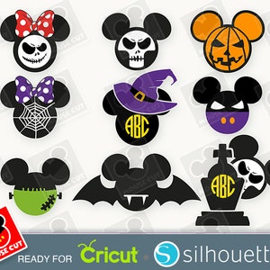 Mouse Ears Halloween SVG Mouse svg files Frankenstein SVG pumpkin svg - mousecut svg