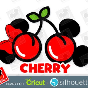 Mouse Ears Cherry SVG cut files - Mouse Cherry svg - mousecut svg