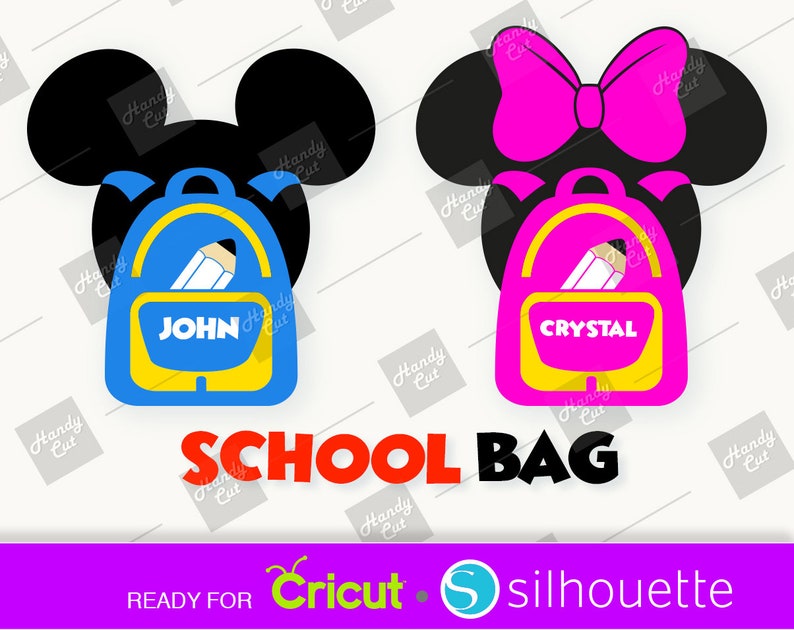 Download Minnie SVG School Bag Mickey School Bag SVG Disney ...
