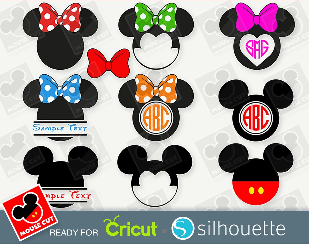 Orejas de ratón SVG, archivos SVG de ratón para Cricut, SVG de moño ...