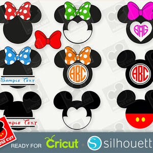 Oreilles de souris SVG souris fichiers svg pour cricut svg noeud papillon polka svg fichiers dxf - mousecut svg