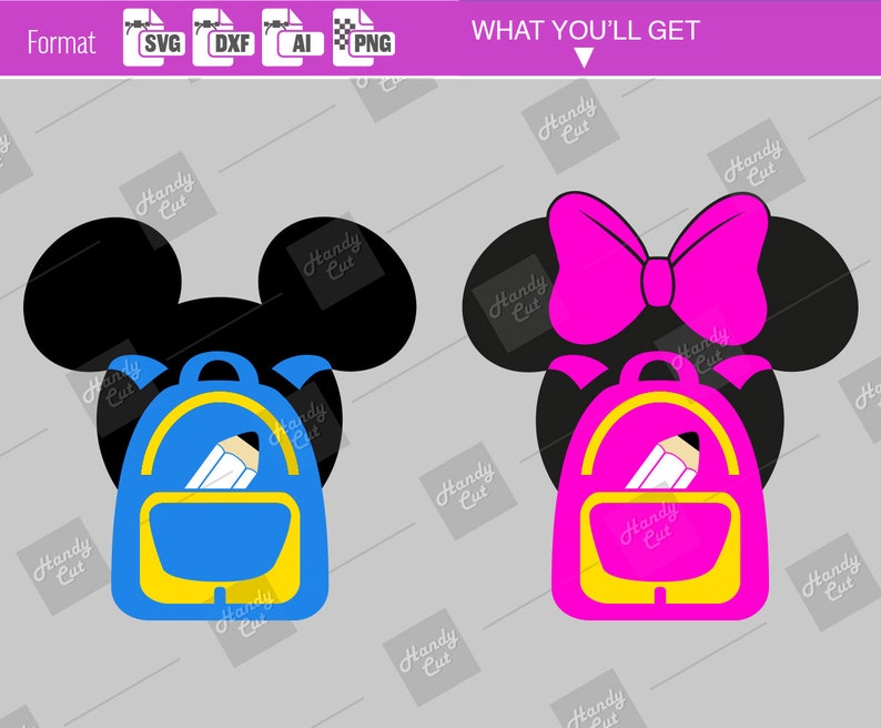 Download Minnie SVG School Bag Mickey School Bag SVG Disney ...