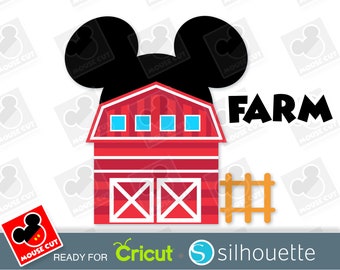 Mouse Ears Farm gesneden SVG-bestanden – Cricut en silhouet (digitale download)