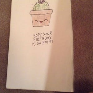 Cute cactus card image 1