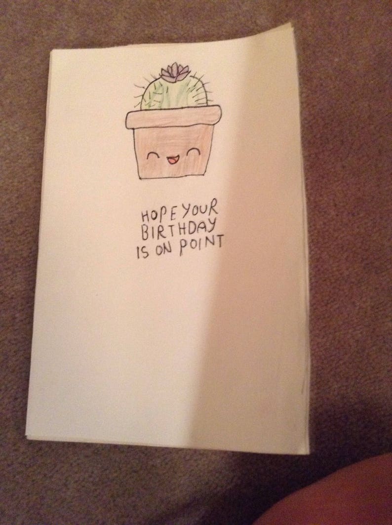 Cute cactus card image 1