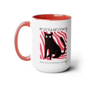 Best Cat Mom Mug Cat Mom Coffee Mug 15oz Cat lover Coffee Mug Cat Lover Gift Cat Book Mug Cat Lover Coffee Mug Two-Tone Coffee Mugs Cat