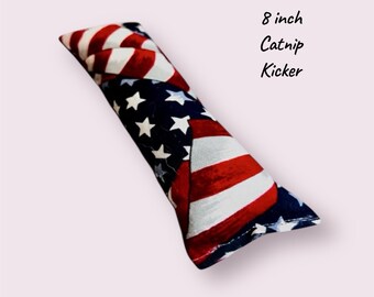4th of July Catnip Kicker: American Flag Cat Toy, Silvervine Filled