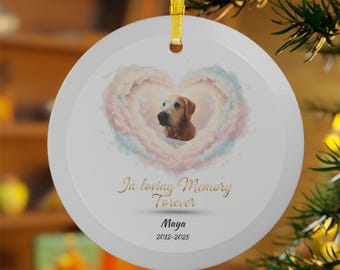 Personalized Pet Memorial Ornament | Custom Photo Keepsake