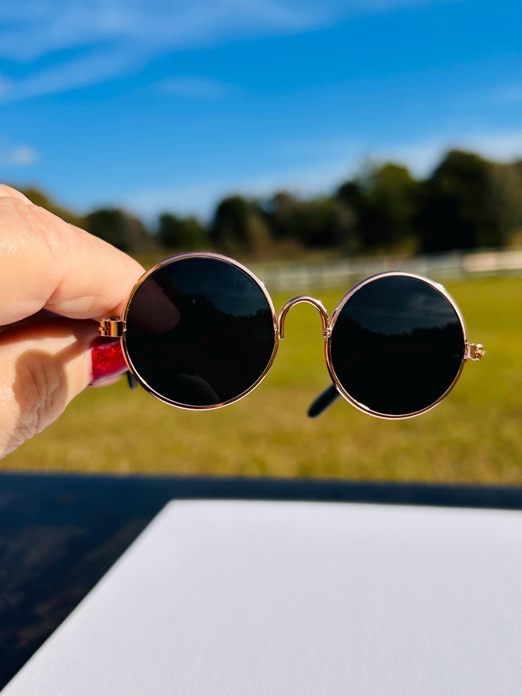 DS. DISTINCTIVE STYLE Retro Round Sunglasses With Chain For 