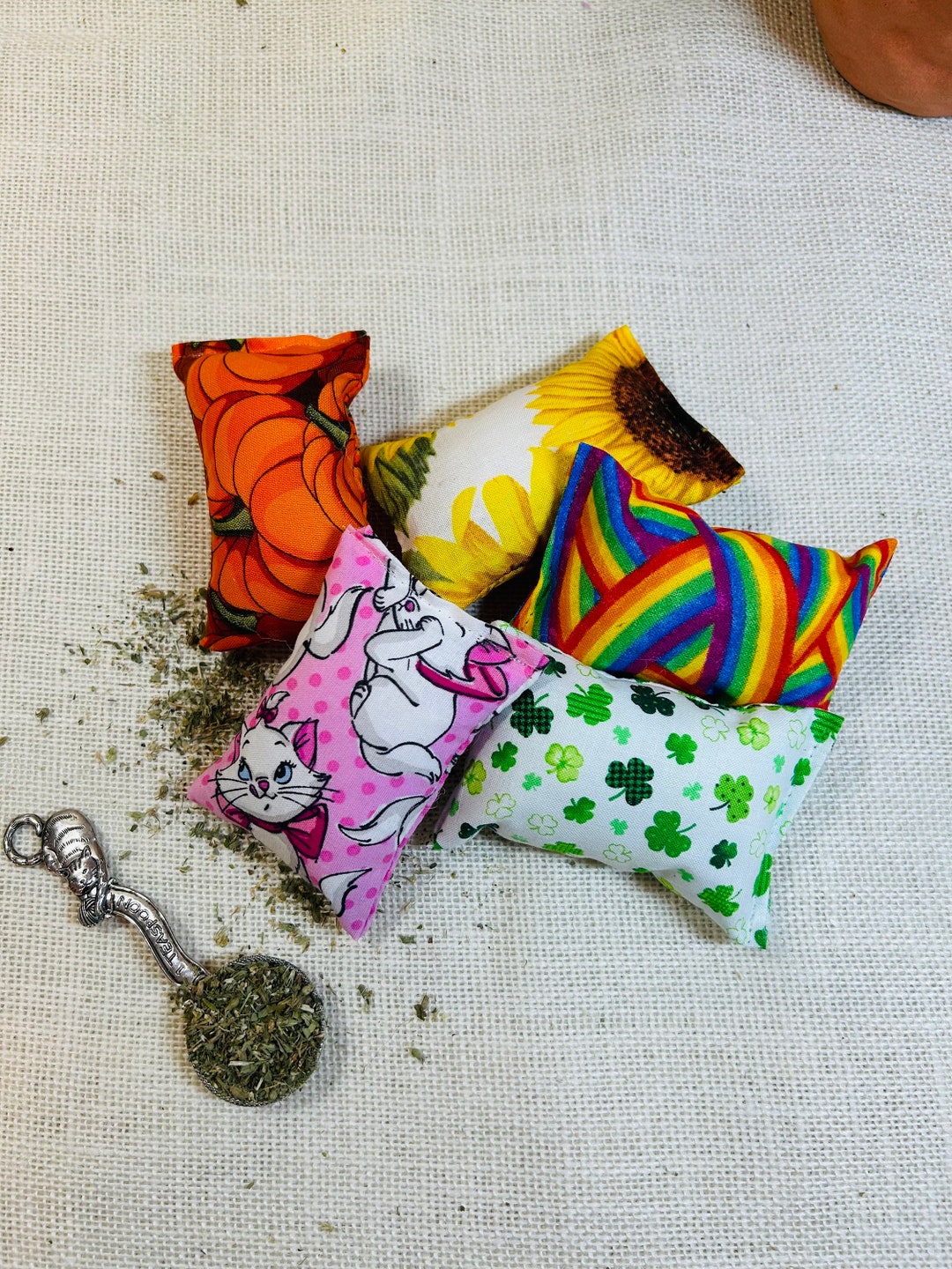 Catnip Pillows Set, Organic Catnip Toys, Cat Lover Gift, Catnip Kicker