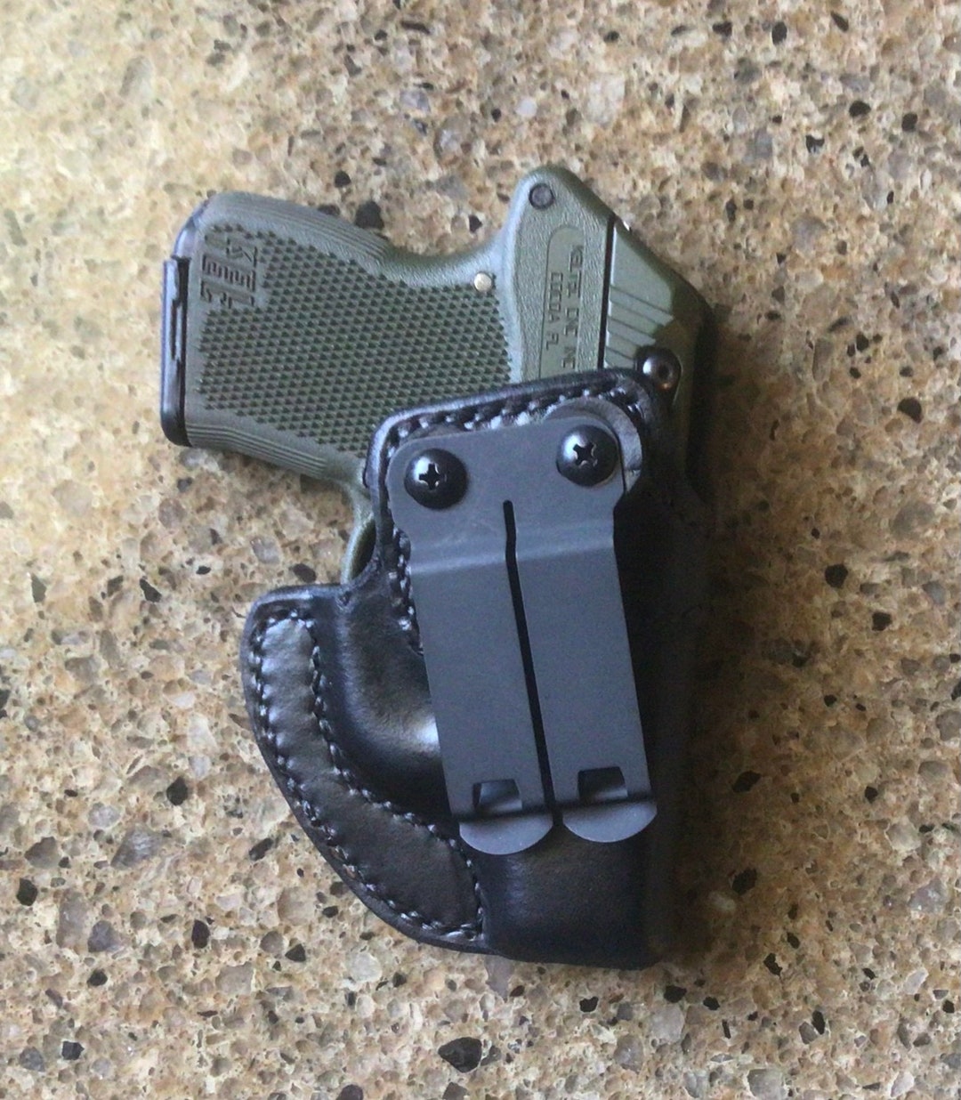 thumbnail image 2 of Belt Side Holster For Kel-Tec PF-9 With Crimson Trace Laserguard | OWB Right/Left Hand Carry 2 of 13