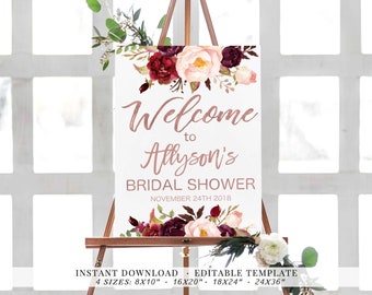bridal shower sign etsy