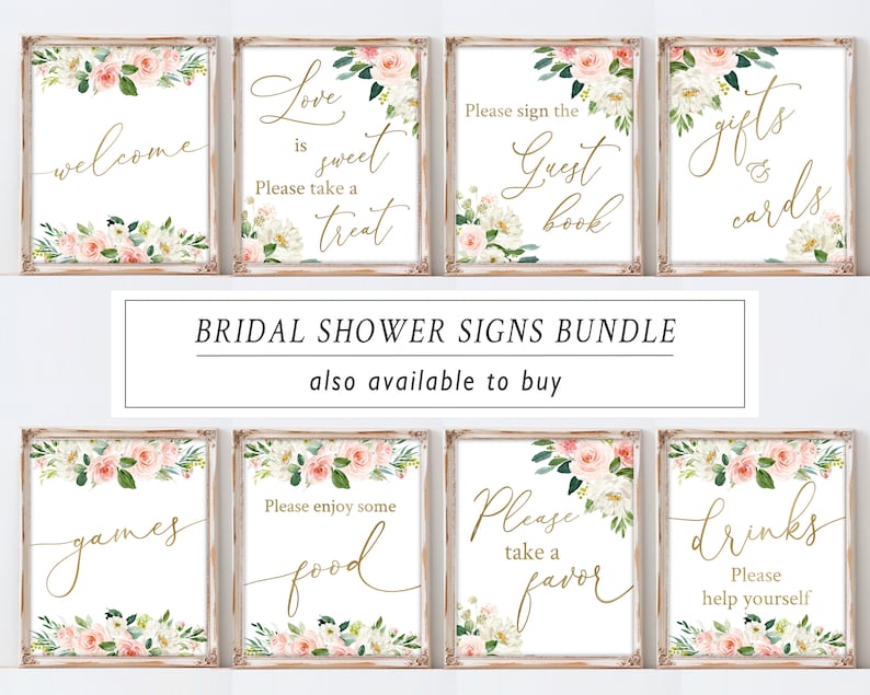 Dusty Blush Rustic Floral Thank You Card BG25 Thanks Card Tent Card Foldable Card Printable