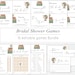 Wedding Shower Games, Couple Shower, Bridal Shower, Games Printable, Bundle, The Adventure Begins, Travel World Watercolor 