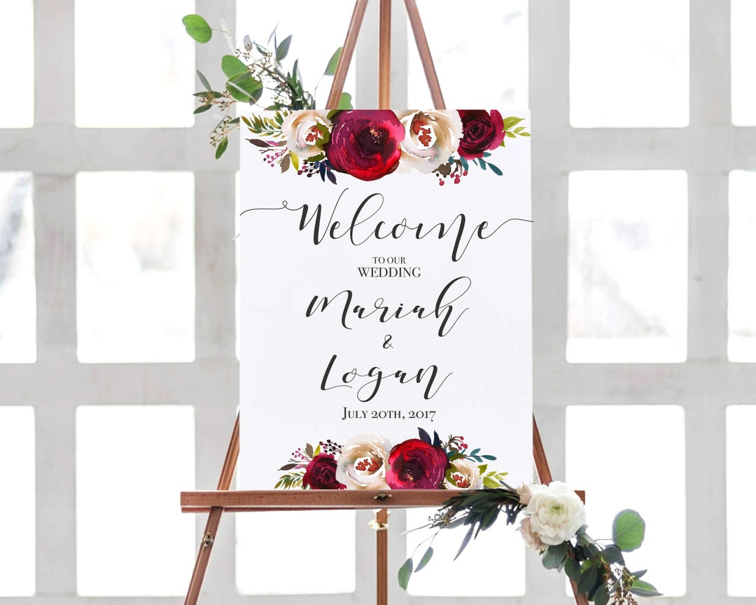 Wedding Welcome Sign Printable Template Editable Wedding - Etsy