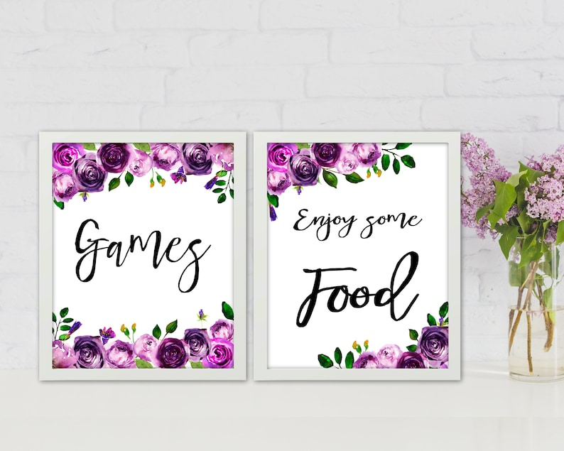 Bridal Shower Signs Set Printable Bridal Signs Bundle