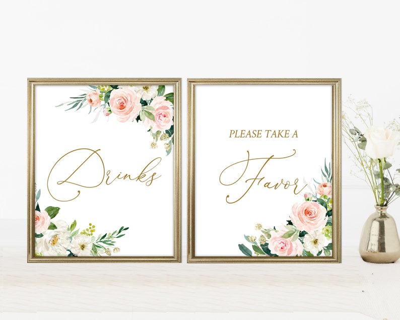 Wedding Signs Set Printable Wedding Signage Editable | Etsy