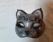 Venetian cat mask to hang in salt paste