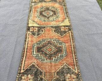 Alfombra del corredor, alfombra del corredor del piso.10.5x2.6ft alfombra del corredor turco, alfombra del corredor kilim, alfombra del corredor vintage, alfombra del corredor oushak, alfombra del corredor del pasillo, corredor