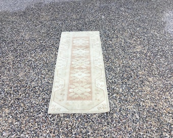 Alfombra de corredor de piso corredor 6.6x2.6 pies alfombra de corredor turco, alfombra de corredor kilim, alfombra de corredor vintage, alfombra de corredor oushak, alfombra de corredor de pasillo, alfombra de corredor