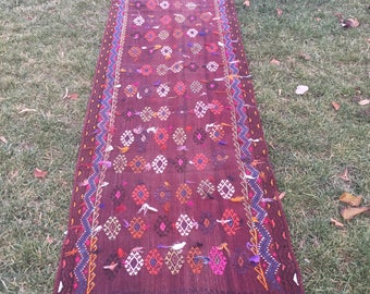 RUNNER RUG, Turkish Runner Rug. 2.7x9.4Feet 287x83 Cm Vintage Runner Rug, Runner Rugs, Oushak Runner Rug, Wool Runner Rug, Free Shipping