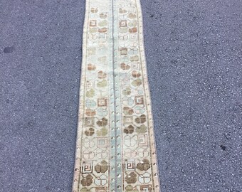 Alfombra del corredor, alfombra del corredor del piso.8.0x1.4 pies alfombra del corredor turco, alfombra del corredor kilim, alfombra del corredor vintage, alfombra del corredor oushak, alfombra del corredor del pasillo, alfombra del corredor