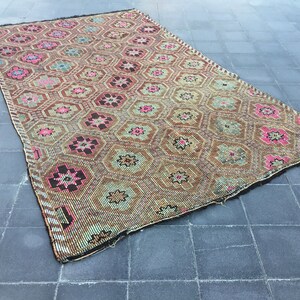 Vintage Oushak Rug, Floor Pile Oushak Rug,Vintage Turkish Rug,9.9x5.7feetHome Living,Area Rug, Turkish Carpet,Floor& Rugs,Sale Rug