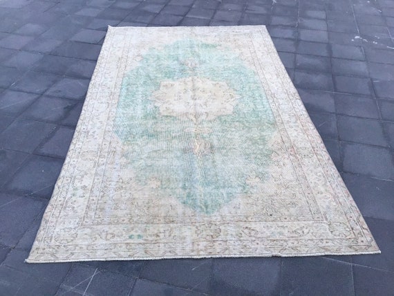 Oushak Rug  Vintage Rug  Turkish Rug Vintage Oushak rug   Home Living Vintage Turkish Rug Vintage Rug Wool on cotton Handmade Rug