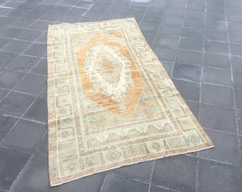 Alfombra Oushak alfombra vintage alfombra 4.0x7.8feet alfombra turca vintage alfombra turca kilim alfombra piso alfombra alfombra alfombra hecha a mano alfombra de lana