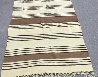 Vintage Kilim Rug Turkish Kilim Rug Area Rug Large Kilim Rug Vintage Turkish Rug Handmade Wool Rug Flatwoven Rug 4.11x12.3 feet