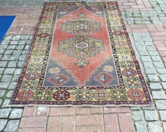 Oushak rug,Turkish Oushak Rug,Turkish,Kilim rug,Vintage Turkish Rug ,Area Rug,Handmade Wool Rug7..3x4.1feet