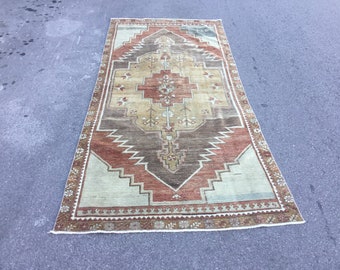 OUSHAK RUG Vintage Oushak Rug  Turkish Rug 9.1x3.9feet  Area rug Turkish rug Turkish oushak rug Handmede wool rug