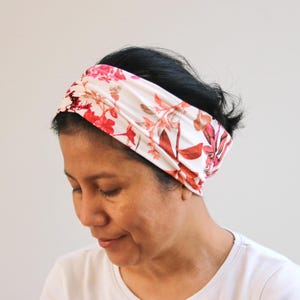 Wide Headbands For Women, Floral Hippie Head- wrap, Stretchy Colorful Hair- band, Yoga Head- cover, Bohemian Bandana Turban