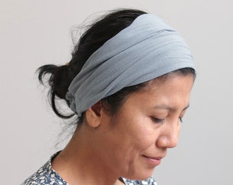 Choose of colors Soft Muslin Wide Headband For Women, Double Gauze Women Wide Head-cover, Muslin Women Head-wrap, Muslin Wide Turban